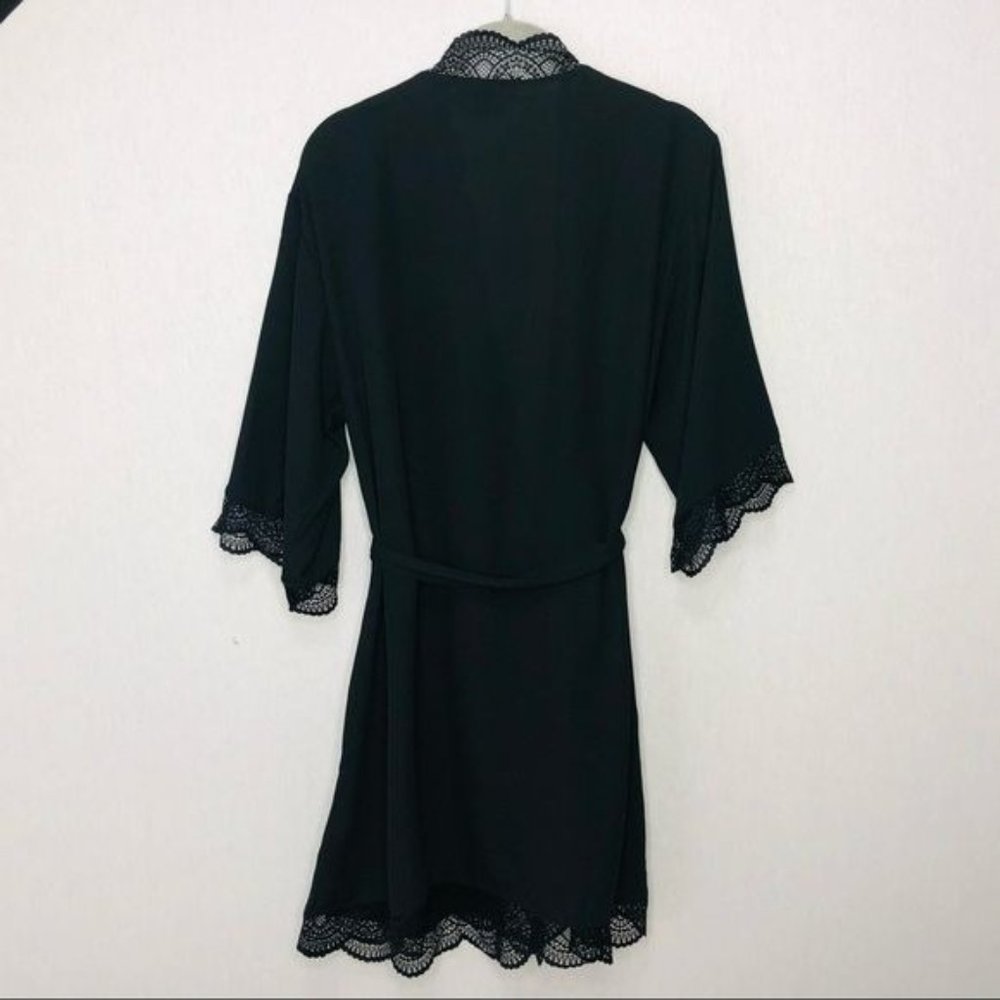 INC Lace Trim Short Robe, - Picture 10 of 10